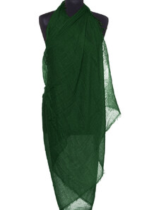 Shopika Esarfa dreptunghiulara tip pareo cu aspect creponat din vascoza, verde gucci