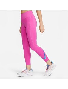 Nike Fast-Women's Mid-Rise 7/8 Running Leggings with Pockets PINK