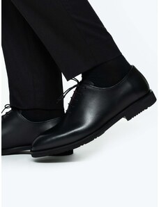 BMan.ro Pantofi Barbati Eleganti Oxford Negri din 100% Piele Naturala cu Talpa Din Spuma BMan0330