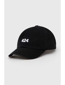 424 șapcă de baseball din bumbac culoarea negru, cu imprimeu 35424L02.236585