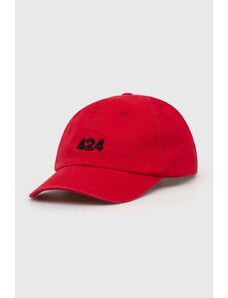 424 șapcă de baseball din bumbac culoarea roșu, cu imprimeu 35424L01.236585