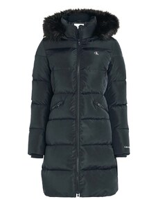 CALVIN KLEIN Geacă Faux Fur Hooded Fitted Long Jk J20J221890 BEH ck black