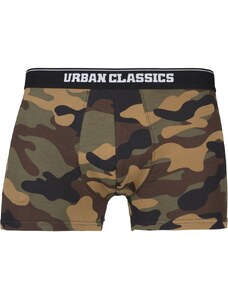 Boxeri // Urban Classics 2-Pack Camo Boxer Shorts wood camo