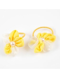 Meli Melo Set 2 elastice cu floare galbena
