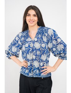 Maya Shop Bluza din bumbac cu imprimeu floral