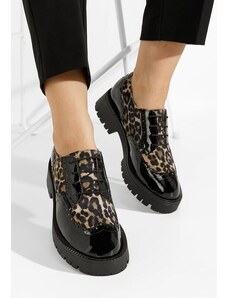 Zapatos Pantofi dama brogue Flexa leopard