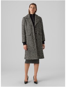 Grey-black women's patterned coat AWARE by VERO MODA Gaida - Ladies