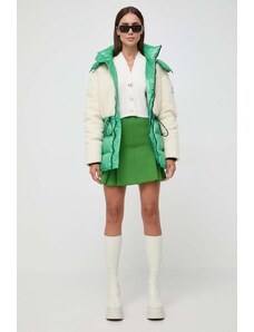 Karl Lagerfeld geaca de puf femei, culoarea verde, de iarna