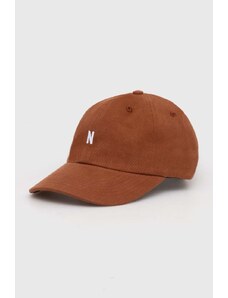 Norse Projects șapcă de baseball din bumbac Twill Sports Cap culoarea maro, uni N80.0001.2015