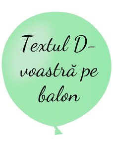 Personal Balon cu text - Mentă verde 80 cm