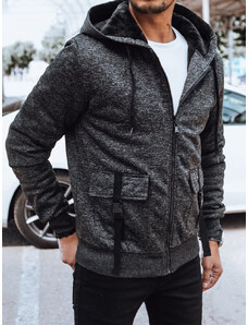 Men's insulated zippered sweatshirt, dark gray, Dstreet