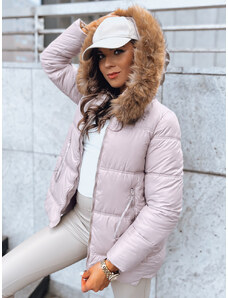 Women's quilted winter jacket AMBER DAWN beige Dstreet