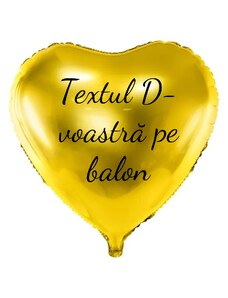 Personal Balon din folie cu text - Inimă aurie 61 cm