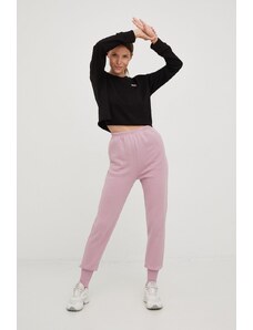 Reebok Classic pantaloni de trening femei, culoarea roz, neted