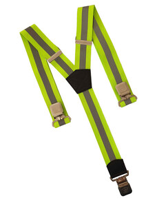 O&T Clip pentru bretele pantaloni Natur, verde reflectorizant