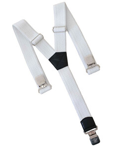 O&T Clip pentru bretele pantaloni Natur, alb