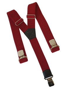 O&T Clip pentru bretele pantaloni Natur, roșu
