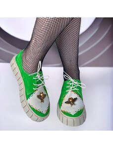 Luisa Fiore Pantofi cu talpa joasa ALICE verde - 34