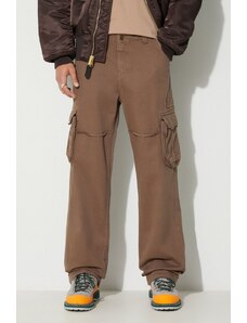 Alpha Industries pantaloni de bumbac Jet Pant culoarea bej, drept 101212.183