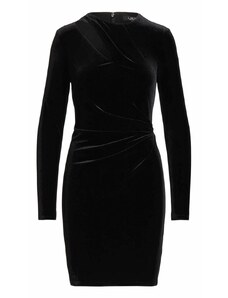 RALPH LAUREN Rochie Stretch Velvet Cocktail Dress 253918924002 black velvet