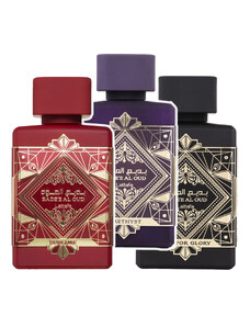 Lattafa Pachet 3 parfumuri, Badee Al Oud 100 ml, Badee Al Oud Amethyst 100 ml si Badee Al Oud Sublime 100 ml