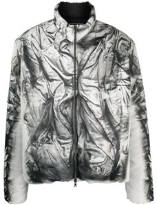 Y/Project Compact-print high-neck jacket - White