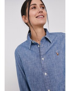 Polo Ralph Lauren cămașă din bumbac femei, cu guler clasic, regular 211806000000