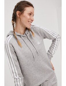 Adidas Bluză GM5592 femei, culoarea gri, material neted