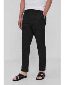 Polo Ralph Lauren Pantaloni bărbați, culoarea negru, mulat