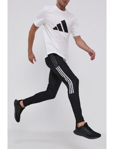Adidas Performance Pantaloni GH7305 bărbați, culoarea negru, cu imprimeu