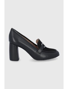Wojas Pantofi de piele femei, culoarea negru, cu toc drept