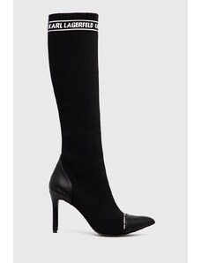 Karl Lagerfeld Cizme femei, culoarea negru, cu toc cui