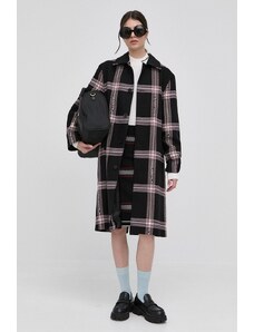 Karl Lagerfeld palton de lana culoarea negru, de tranzitie