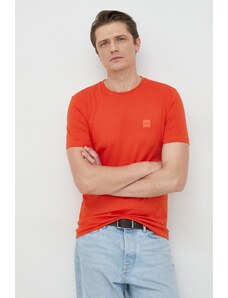 Boss Orange BOSS tricou din bumbac Boss Casual , culoarea roșu, cu imprimeu 50472584