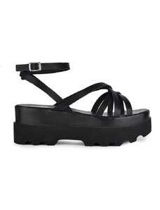 Altercore sandale Dolo femei, culoarea negru, cu platforma