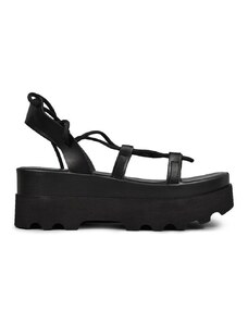 Altercore sandale Sue femei, culoarea negru, cu platforma