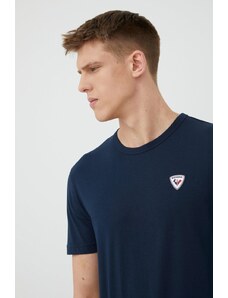 Rossignol tricou din bumbac culoarea albastru marin, cu imprimeu
