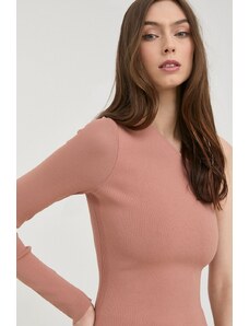 Victoria Beckham bluza femei, culoarea roz, neted