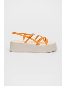 Vagabond Shoemakers sandale de piele Courtney femei, culoarea portocaliu