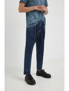 Drykorn pantaloni barbati, culoarea albastru marin, drept