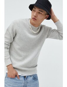 Superdry pulover de bumbac barbati, culoarea gri, light
