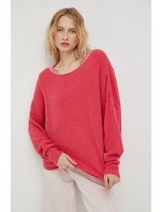 American Vintage pulover din amestec de lana femei, culoarea roz,