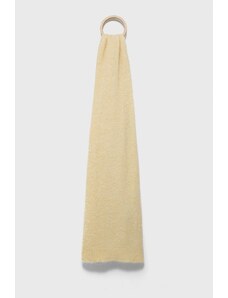 American Vintage esarfa de lana femei, culoarea galben, neted