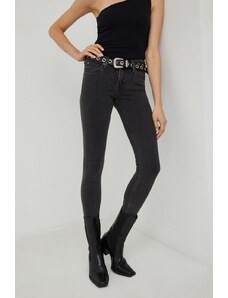 Lee jeansi Scarlett Black Mid Stone femei , medium waist