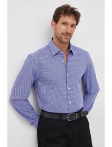 BOSS cămașă bărbați, culoarea violet, cu guler clasic, slim 50478620