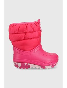 Crocs cizme de iarna copii culoarea roz