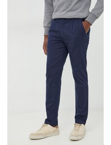 United Colors of Benetton pantaloni barbati, culoarea albastru marin, drept
