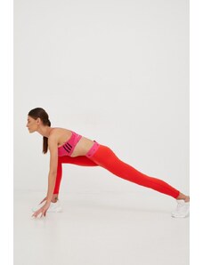 adidas Performance leggins de antrenament Techfit femei, culoarea rosu, neted