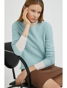 Marc O'Polo pulover de bumbac femei, culoarea turcoaz,