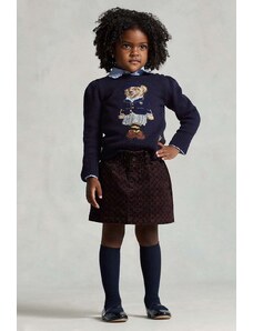 Polo Ralph Lauren pulover pentru copii din amestec de lana culoarea albastru marin, light